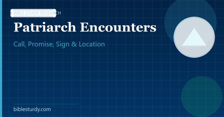 Genesis Patriarch Encounters with God: Call, Promise, Sign, and Location Matrix